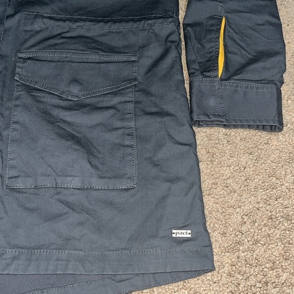 Pact Organic Woven Lined Safari Jacket Gray Large - Picture 4 of 9